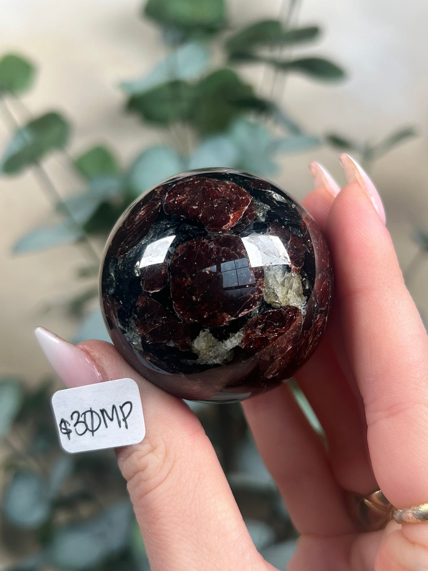 Garnet in Tourmaline Spheres (29-30, 4 options)